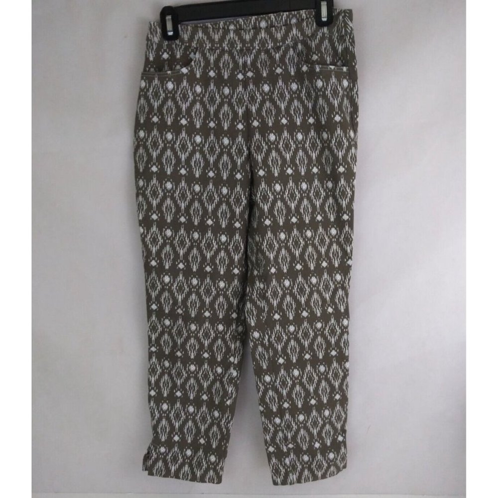 Tribal Women's Abstract Geometric Straight Leg Pants Slacks Size 8 Inseam 25"
